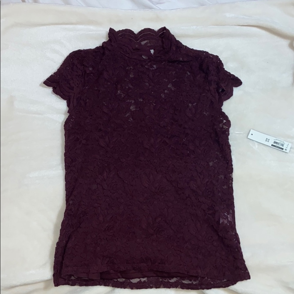 Lace Mock Neck Top